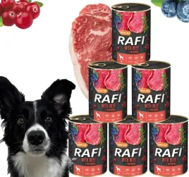 karma-mokra-dla-psow-rafi-z-wolowina-borowka-i-zurawina-400g-6-szt