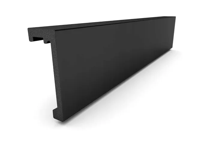 Listwa osłona maskująca karnisz CZARNA LED przysufitowa twarda KL100 - 10cm