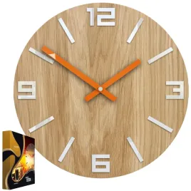 2-x-zegar-scienny-debowy-drewniany-kwarcowy-arabic-wood-whiteandblue