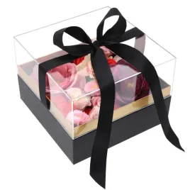 czarny-flowerbox-z-przezroczysta-pokrywka-opakowanie-na-prezent-20x20-cm