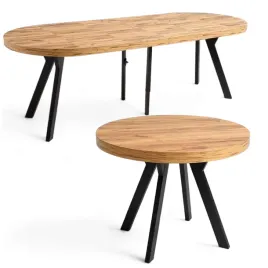 stol-okragly-o100-rozkladany-do-300-cm-czarny-metal-dab-craft-zloty