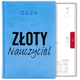 kalendarz-blekitny-a5-2026-prezent-dzien-nauczyciela-zloty-nauczyciel-wzory