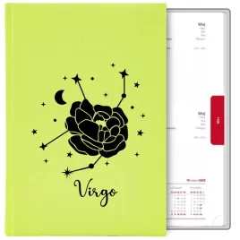kalendarz-ksiazkowy-seledynowy-a5-2026-prezent-dla-zodiakary-virgo-panna-wz