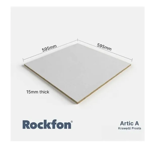 Płyta sufitowa Rockfon Artic 0.9 A15/A24 15/600/600 11,52m2