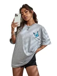 shein-szary-t-shirt-damski-z-nadrukiem-motyla-okragly-dekolt-40-42-1en