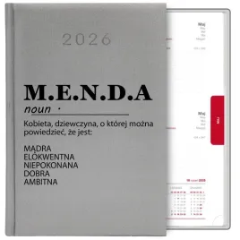 kalendarz-srebrny-a5-2026-prezent-m-e-n-d-a-akronim-zabawny-smieszny-mix-wz