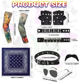 2-x-10x-akcesoria-rockman-stroj-przebranie-meskie-okulary-bandana-chusta-ze
