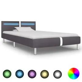 vidaxl-rama-lozka-led-szara-sztuczna-skora-90-x-200-cm