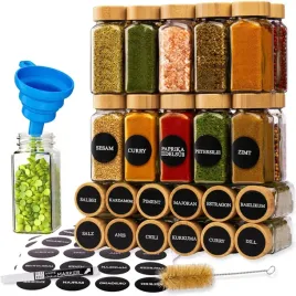 2-x-24x-pojemniki-na-przyprawy-szklane-etykiety-lejek-do-kuchni-organizer-s