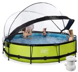 basen-ogrodowy-exit-360x76-cm-z-pompa-filtrujaca-i-zadaszeniem-zielony
