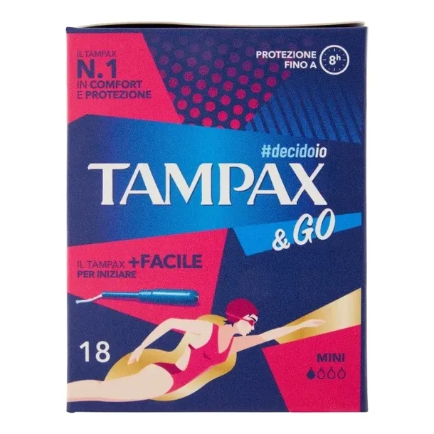 TAMPAX & GO MINI TAMPONY MINI 18 SZT