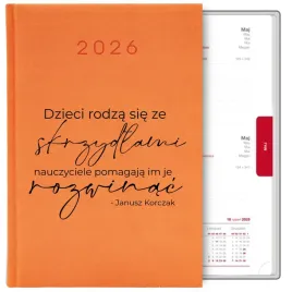kalendarz-pomaranczowy-a5-2026-prezent-dla-wychowawczyni-upominek-mix-wzory