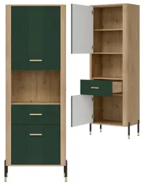 regal-l-p-z-szuflada-szafka-dwudrzwiowa-dab-zielony-zloty-dante-dt15