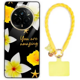 etui-do-realme-14-pro-5g-case-premium-polysk-kwiaty-or-smycz-guma-zolta-wz