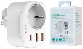 devia-gniazdo-wtyczka-sieciowa-ladowarka-smart-pd-20w-1x-usb-c-2x-usb