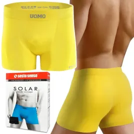 bokserki-meskie-sesto-senso-bm07-dopasowane-majtki-szorty-zolte-l-xl