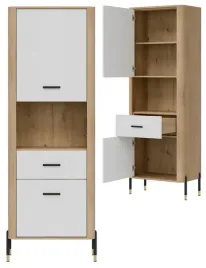 regal-l-p-z-szuflada-szafka-dwudrzwiowa-dab-bialy-czarny-dante-dt15