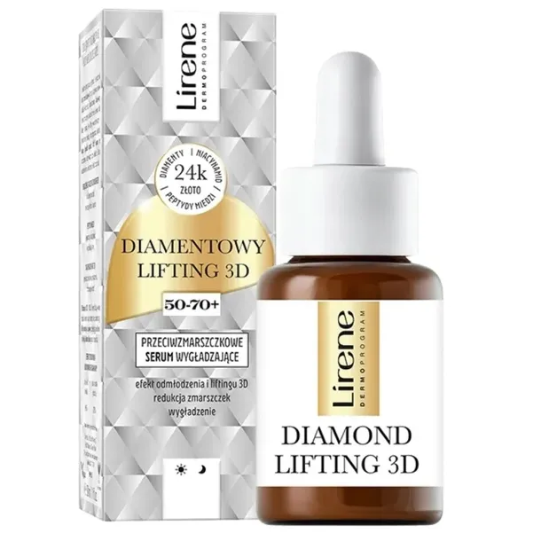 Serum Do Twarzy Redukcja Zmarszczek Odmłodzenie Złoto Peptydy 50+70+ Lirene