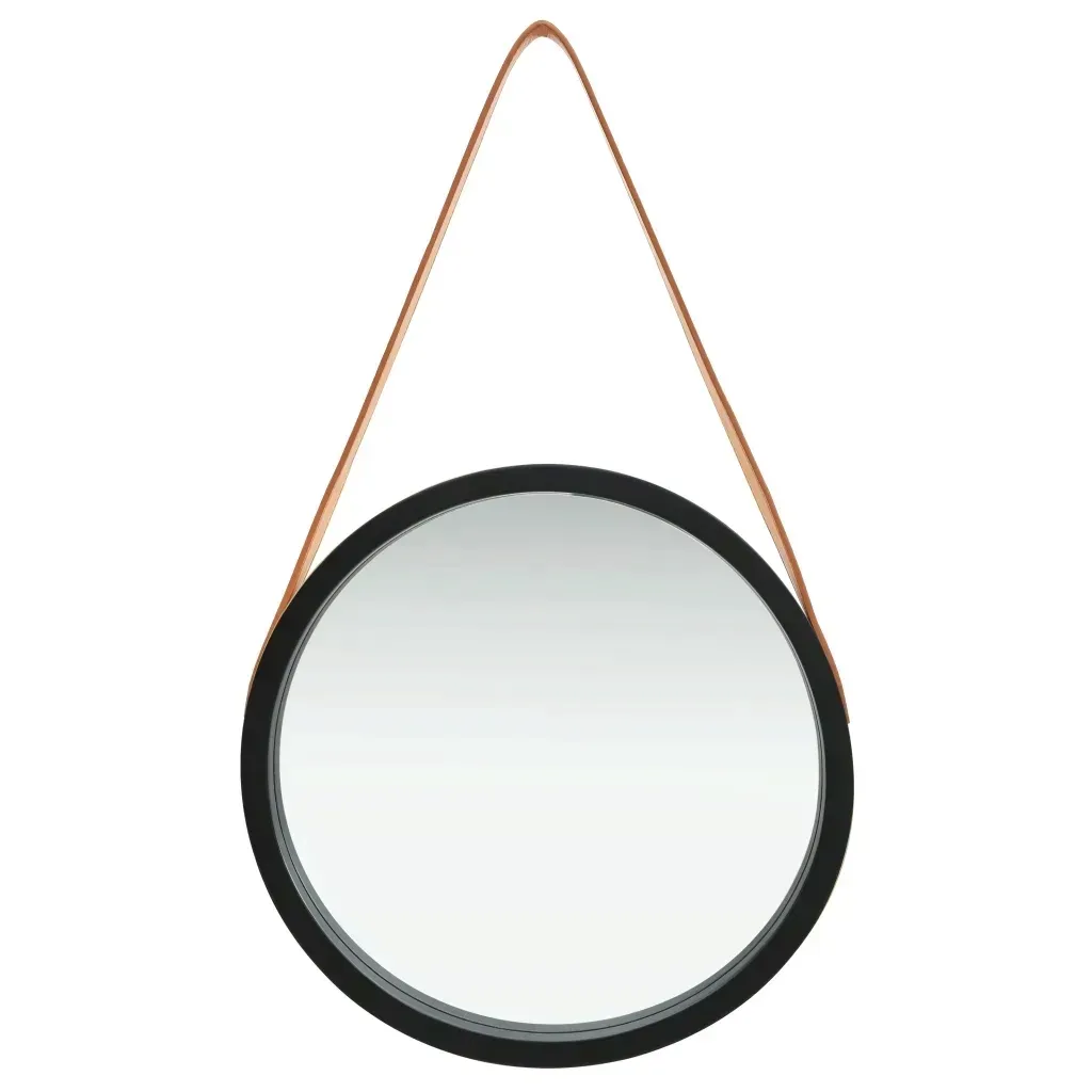 vidaxl-lustro-scienne-na-pasku-40-cm-czarne-stan-nowy