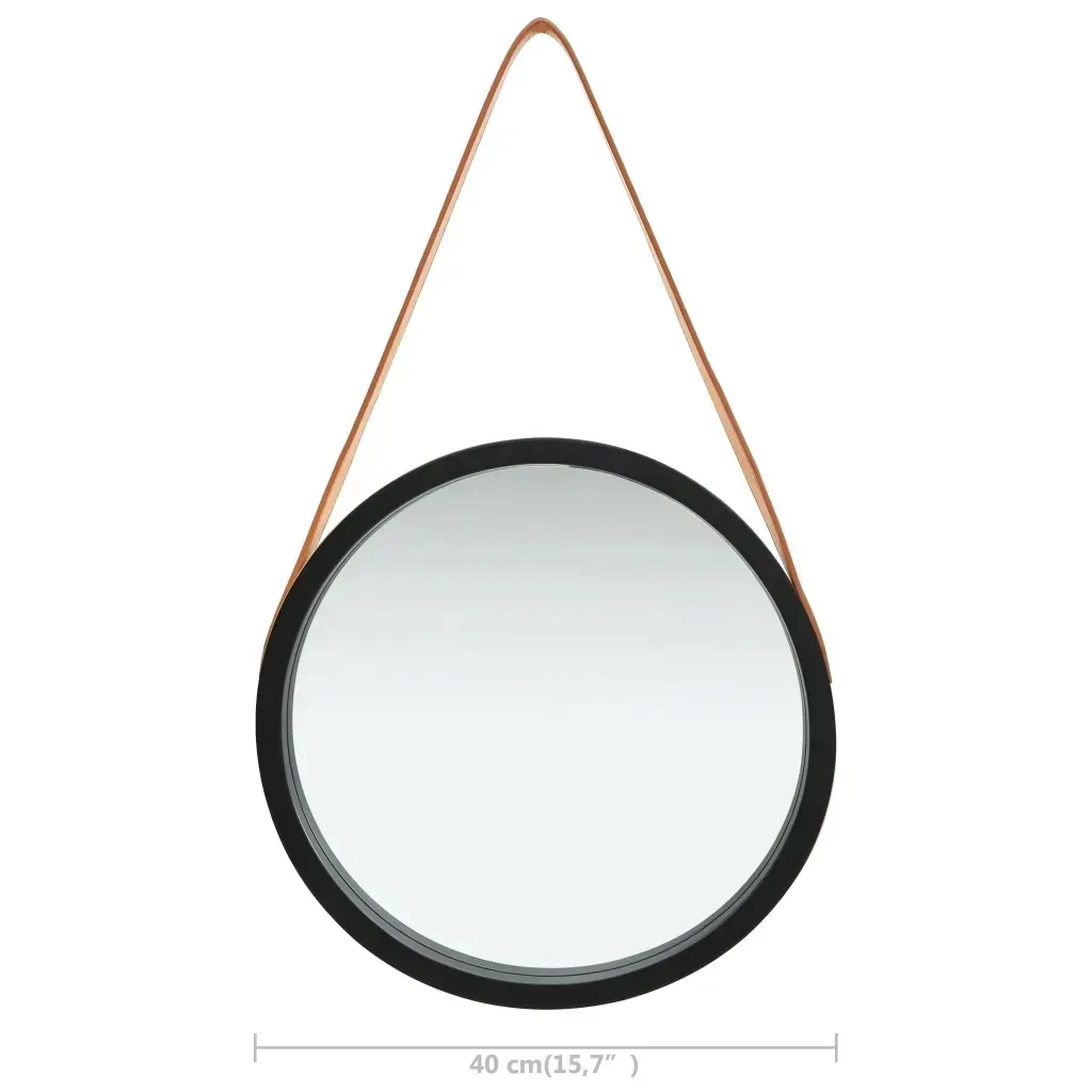 vidaxl-lustro-scienne-na-pasku-40-cm-czarne-stan-nowy