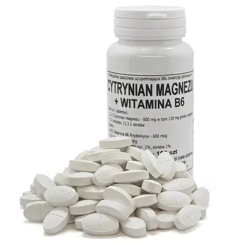 Podkowa Cytrynian magnezu + witamina B6 100 tabletek