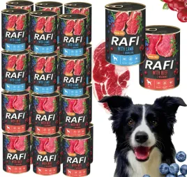 zestaw-24x400g-karma-mokra-dla-psow-rafi-mix-smakow-jagniecina-wolowina