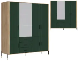 szafa-z-lustrem-i-szufladami-pokojowa-185-cm-dab-zielony-czarny-dante-dt17