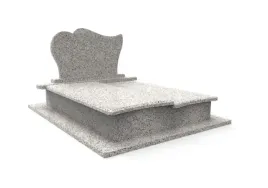 nagrobek-granitowy-podwojny-pomnik-premium-jasny-szary-zaokraglony