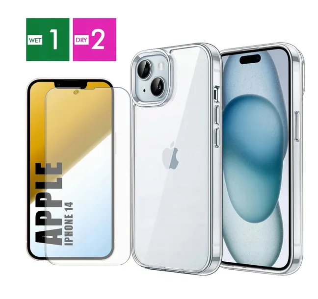 WZMOCNIONE ETUI DO APPLE IPHONE 14 NA TELEFON OCHRONNE + PANCERNE SZKŁO