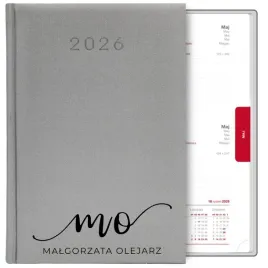 kalendarz-ksiazkowy-srebrny-a5-2026-planer-prezent-imie-nazwisko-inicjaly