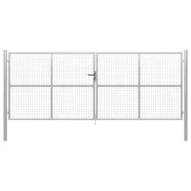 vidaxl-brama-ogrodowa-galwanizowana-stal-415x200-cm-srebrna