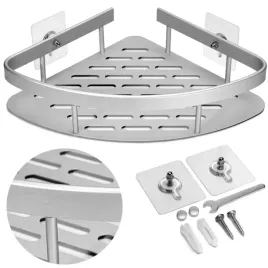 polka-lazienkowa-narozna-lusaka-srebrna