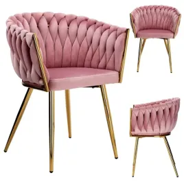 krzeslo-welurowe-plecione-cofton-gold-velvet-rozowe