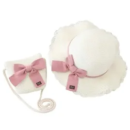 zestaw-torebka-i-kapelusz-52cm-dla-dziewczynki-slomiane-kokarda-cz43