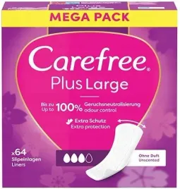 carefree-wkladki-64szt-plus-large