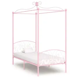 vidaxl-rama-lozka-z-baldachimem-rozowa-metalowa-100-x-200-cm