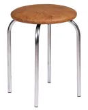 taboret-orzech-chico-eco-skora-chrom