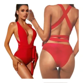stroj-kapielowy-jednoczesciowy-m-czerwonystroj-monokini-deklot-v-wiazany