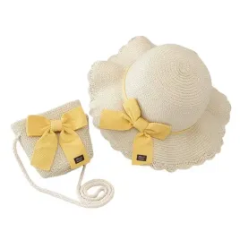 zestaw-torebka-i-kapelusz-52cm-dla-dziewczynki-slomiane-kokarda-cz45