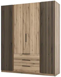 szafa-oceania-2-lam-2f-3s-korpus-dab-evoke-front-dab-evoke-lamele-czarne