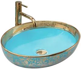 umywalka-nablatowa-owalna-niebieska-ze-zlotym-wzorem-rea-margot-blue-gold