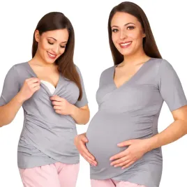 przyszla-mama-bluzka-ciazowa-krotki-rekaw-bez-wzoru-bawelna-rozmiar-l-xl