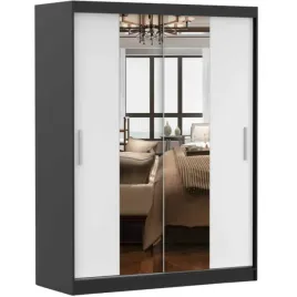 szafa-przesuwna-vista-01-150x61-czarny-bialy-lustro-polki-producent