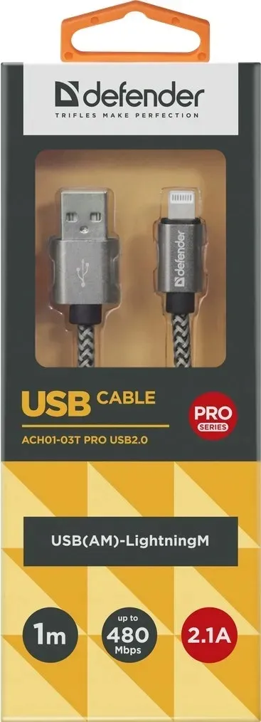 kabel-defender-usb-lightning-10m-2-1a-bialy