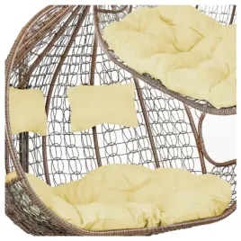 poduszka-podwojna-na-fotel-kokon-wiszacy-ogrodowa-bezowa-2-zaglowki