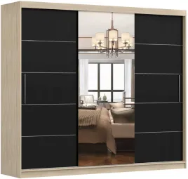 szafa-przesuwna-alba-i-250x61-sonoma-czarny-lustro-polki-producent