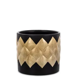 doniczka-czarna-ze-zlotym-wzorem-oslonka-ceramiczna-dekoracja-glamour