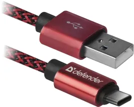 kabel-defender-usb-am-type-c-10m-2-1a-czerwony