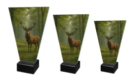 3x-mysliwska-szklana-statuetka-jelen-trofeum-mysliwy-nagroda-23-20-17cm