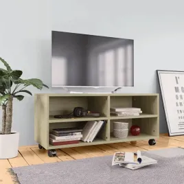 vidaxl-szafka-pod-tv-z-kolkami-dab-sonoma-90x35x35-plyta-wiorowa